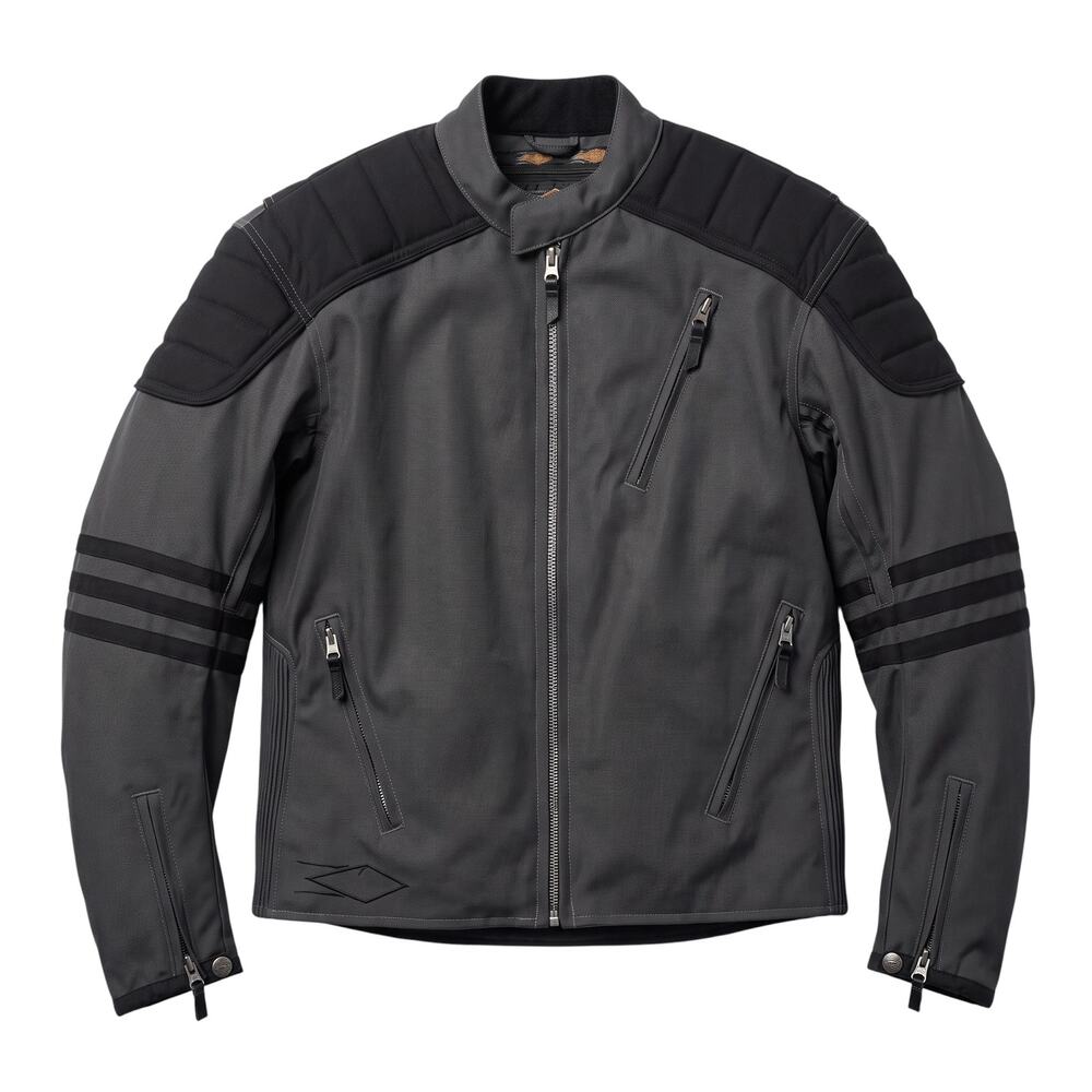 Power Trip Motorcycle Jacket Mens Small Gray Armored Ventilated Zip Out Liner